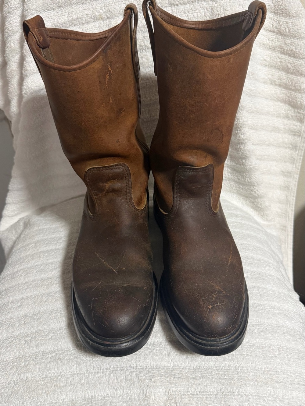 Vintage Red Wing Leather Pecos Pull on Soft Toe Boot 1155 Two Tone 9D